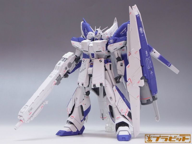 HWS拡張キット付☆MG 1/100 Hi-νガンダム Ver.Ka☆艶消し☆スミ入れ ...